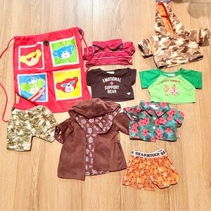 Build A Bear Workshop Clothes Lot 9pc Boys Bundle Shirts Backpack Kids Star Wars